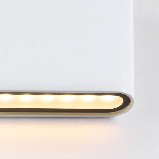 Applique murale extérieure 2 lumières Tommy - blanche avec LED intégrée