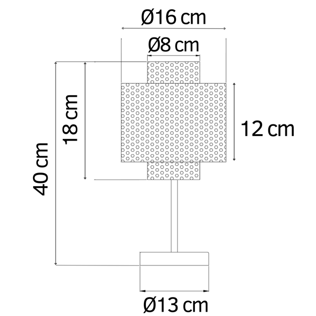 Lampe de table Ava - noir et or