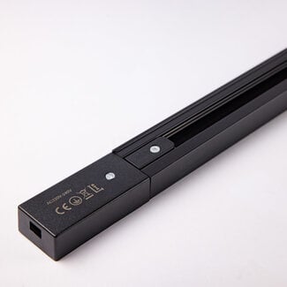 Rail monophasé de 100 cm, bloc d'alimentation et embout inclus, noir