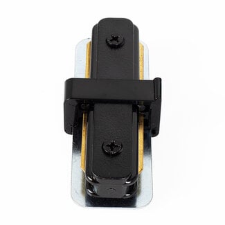 Connecteur droit pour rail monophasé, noir