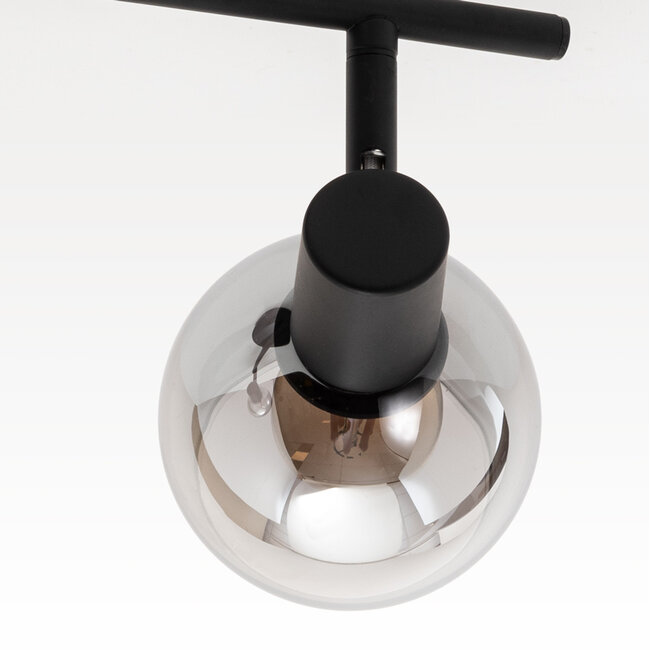 Plafonnier avec verre fumé et effet miroir, 2 lumières - Phoenix