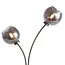 Lampe de table moderne Savannah 2 lumières en verre fumé