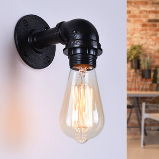 Lampe murale noire et or - Crane