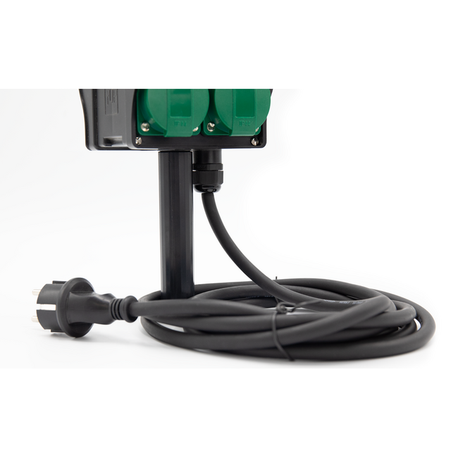 Prise de jardin avec piquet de terre, 4 gang