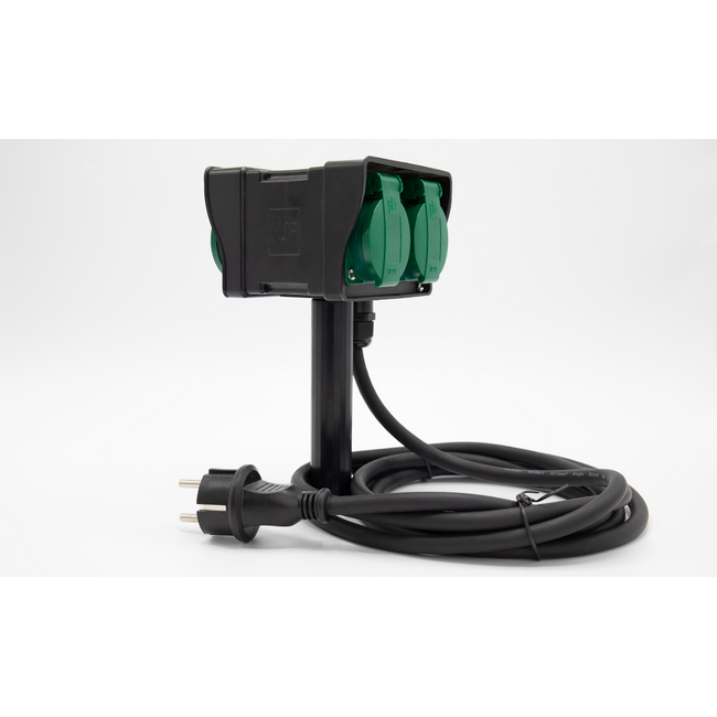 Prise de jardin avec piquet de terre, 4 gang