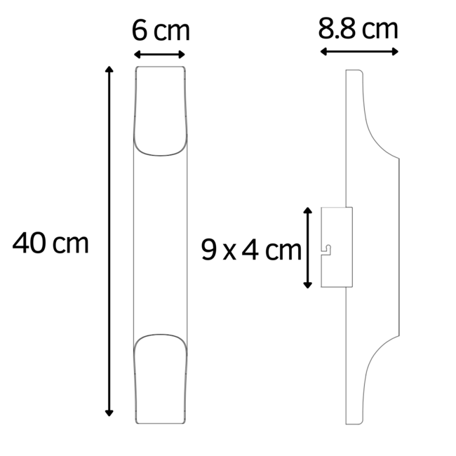 Lampe murale noire mate - Madison