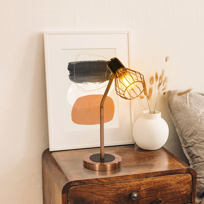 Lampe de table industrielle cuivre - Ruby
