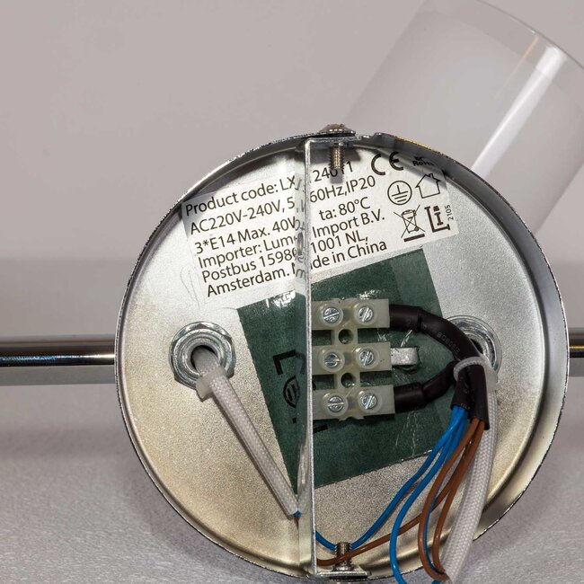 Spot de plafond moderne argenté, 3 lumières - Kali (prise E14)