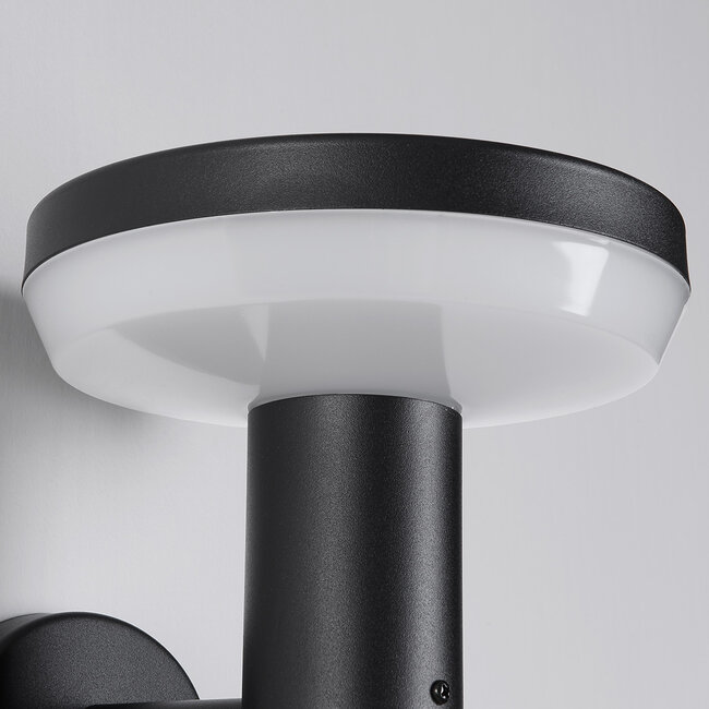 Applique solaire d'extérieur moderne noire avec capteur - Dimmy