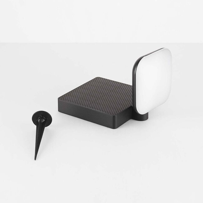 Lampe solaire d'extérieur moderne noire - Helena