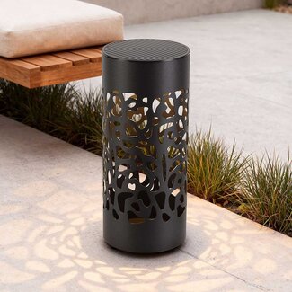 Spot solaire de jardin design noir - Aurora