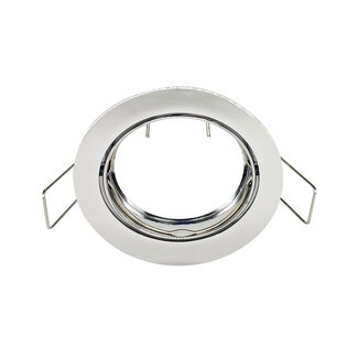 Spot encastré moderne rond inclinable argenté - Frêne