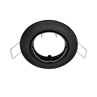 Spot encastré moderne rond inclinable noir - Fox