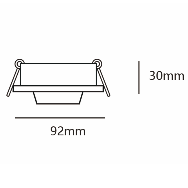 Spot encastré moderne noir inclinable - Beau