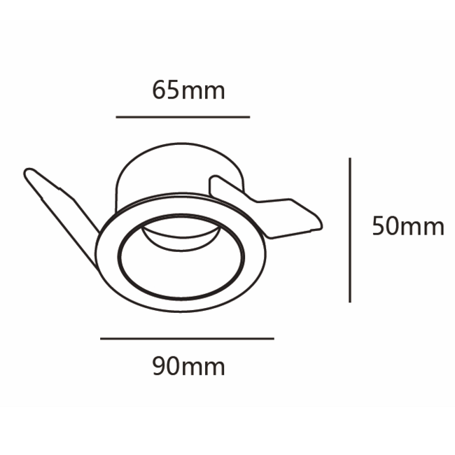 Spot encastrable rond noir moderne - Bea