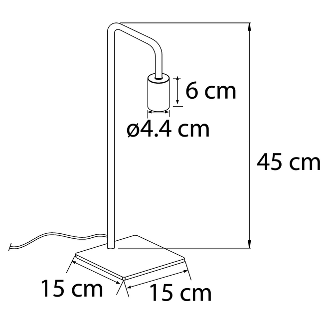Lampe de table Kent - noir au design ouvert