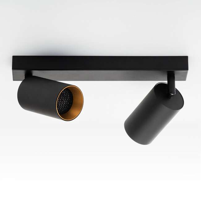 Plafonnier moderne noir et or - Nia