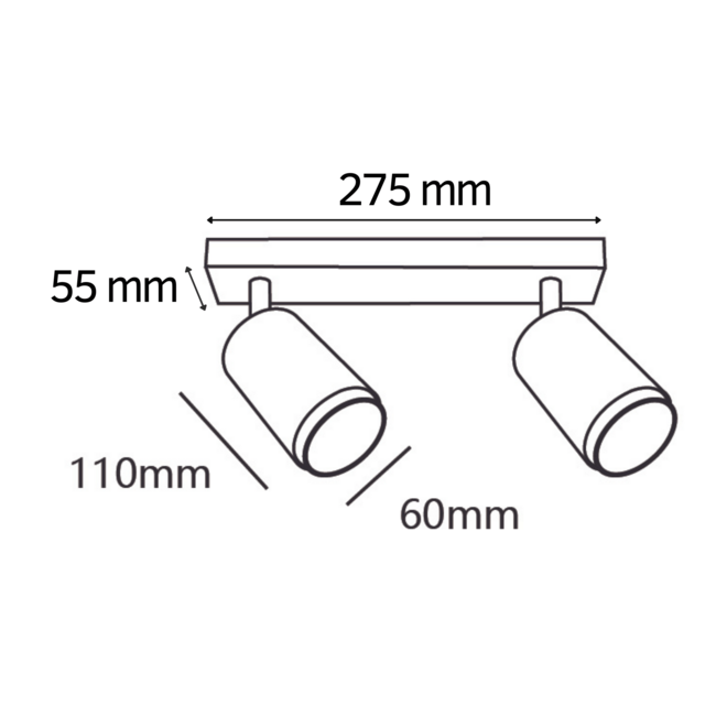 Plafonnier moderne noir mat - Dan