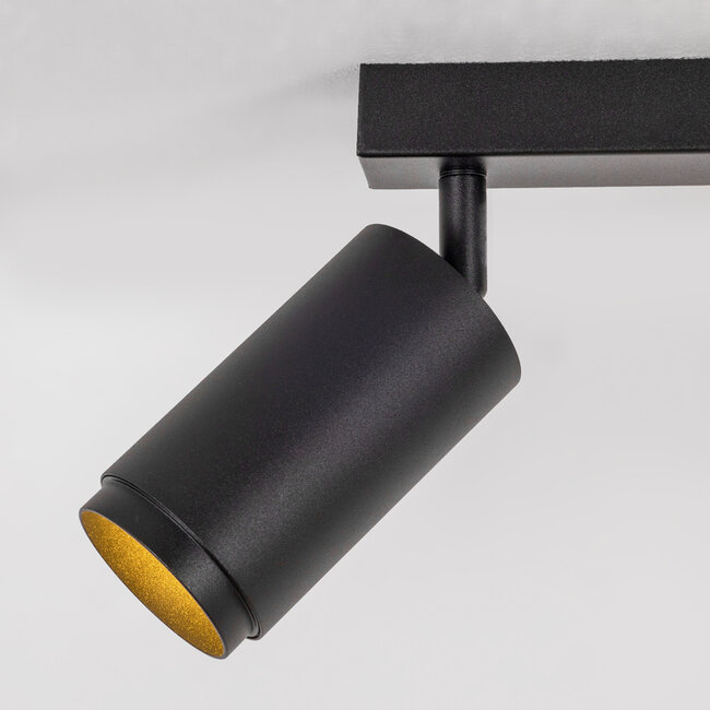 Plafonnier moderne noir mat - Eddy