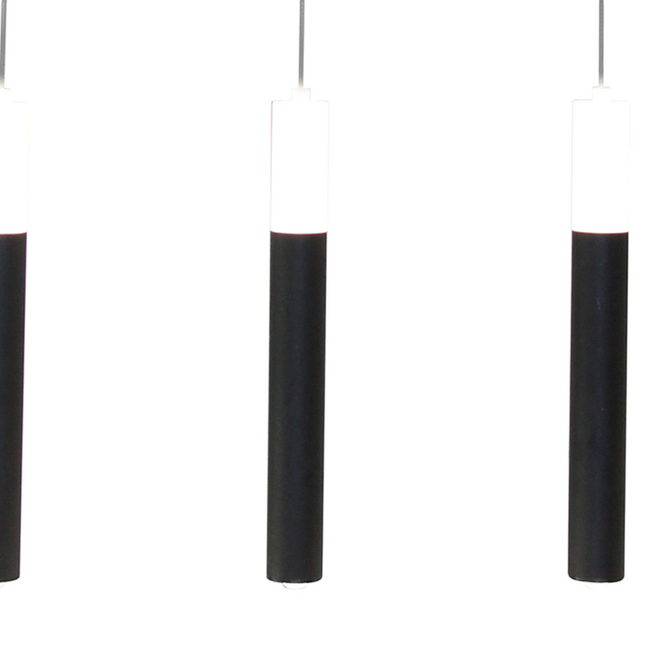 Suspension moderne noire avec LEDs intégrées - Mason