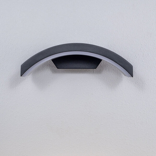 Applique murale extérieure design Vic - noire avec LED intégrée