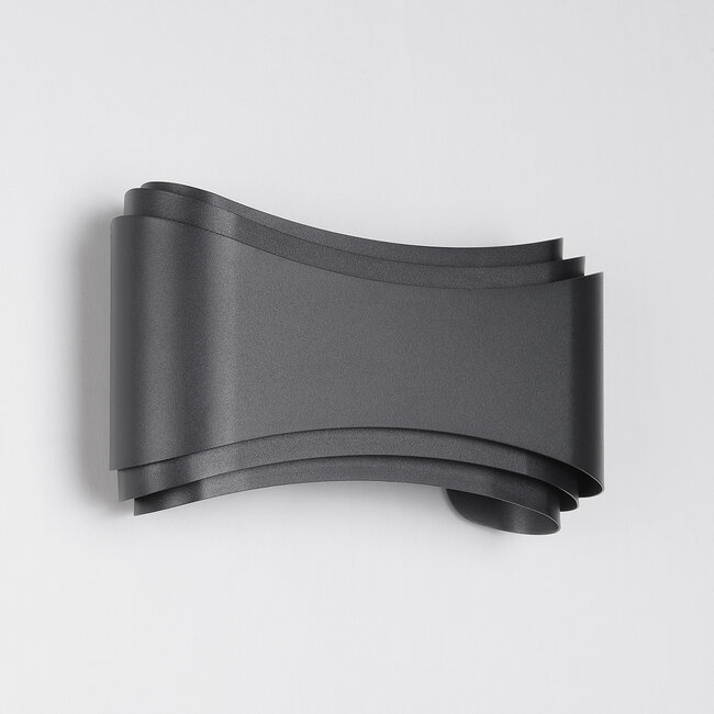 Applique murale extérieure moderne Ann - noire avec LED intégrée