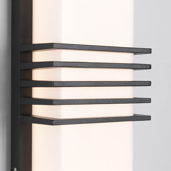 Applique murale extérieure Jean - noire avec LED intégrée