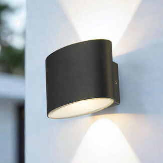 Applique moderne Faye IP44 - noir