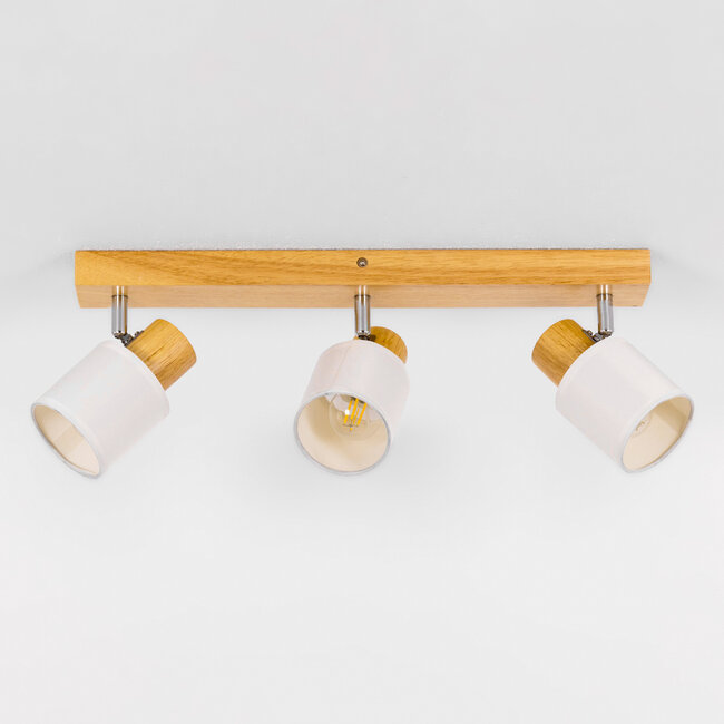 Plafonnier en bois à 3 spots - Victoria