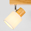 Plafonnier en bois 3 lumières Victoria - naturel et blanc