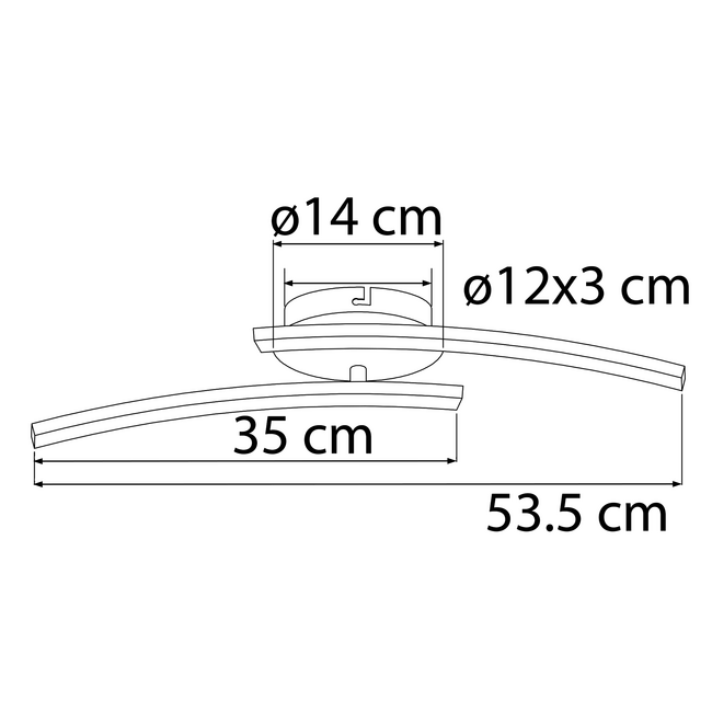 Plafonnier design avec LED intégrées - Luxie