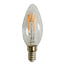 Ampoule flamme filament LED E14 dimmable, verre transparent 1,6 watt, 35 mm