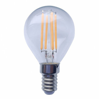 Ampoule filament LED E14 verre transparent 1,6 watt, 45 mm (2100K)