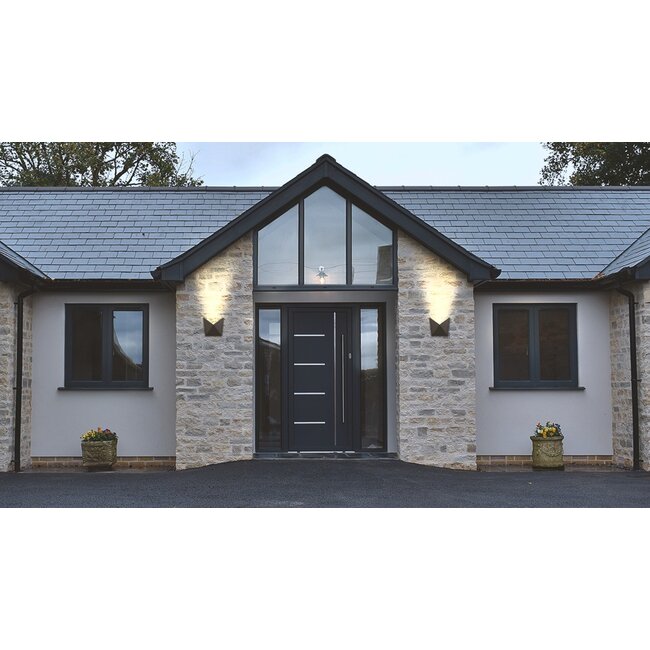 Applique extérieure design Milo - noir