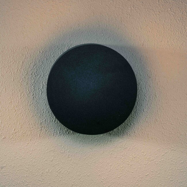 Applique ronde d'extérieur Charlie - noir