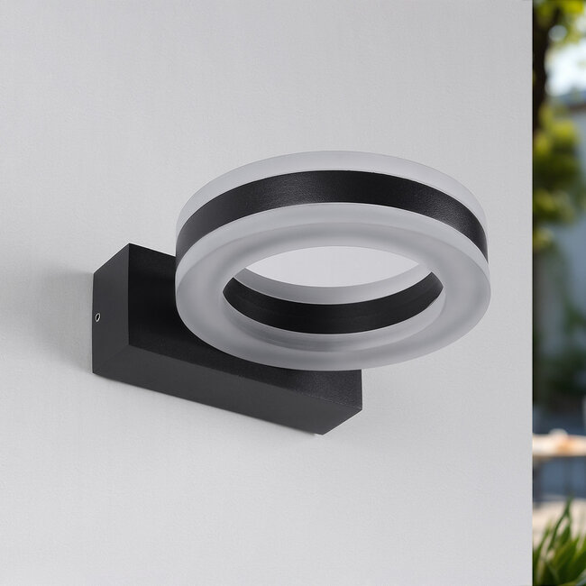 Applique murale circulaire Noor - noir