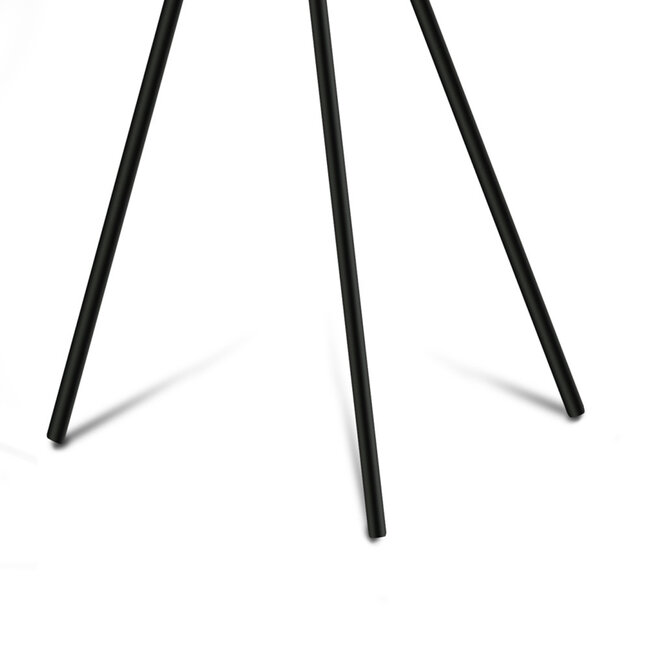 Lampadaire tripode design noir et doré - Charlotte
