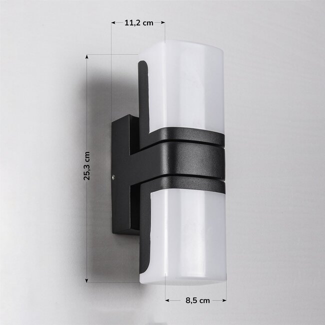 Applique d'extérieur moderne noire orientable - Bobby