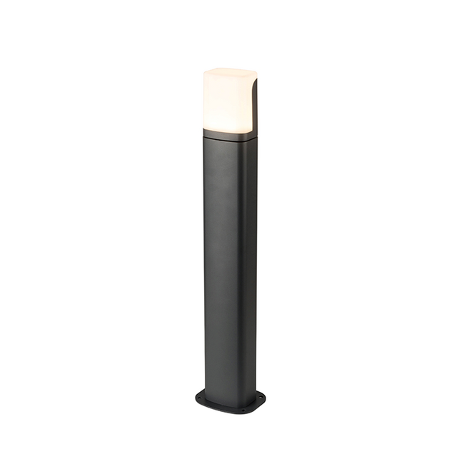 Lampe d'extérieur sur pied Saar noire à LED intégrée