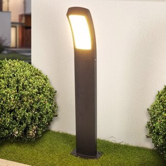 Lampe d'extérieur sur pied Dani noire à LED intégrée