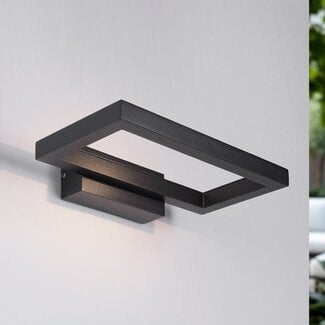 Applique murale extérieure design Isa - noir mat avec LED intégrée