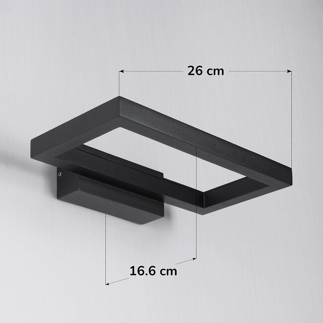 Applique murale extérieure design Isa - noir mat avec LED intégrée