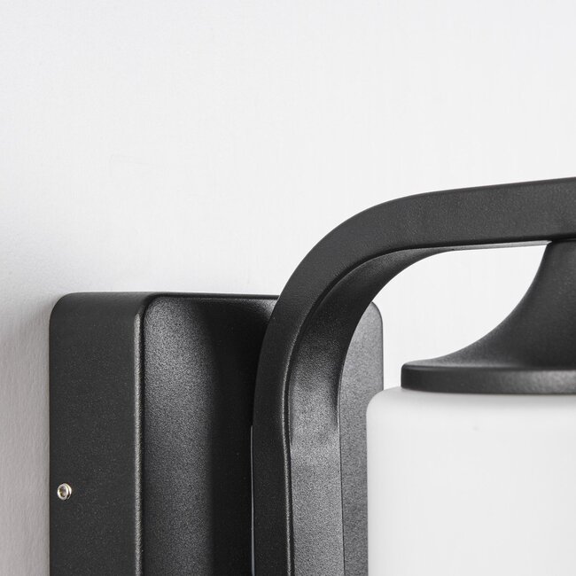 Applique rustique d'extérieur Elmi - noir mat