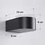 Applique murale extérieure Feline avec LED intégrée - noire