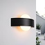 Applique murale extérieure moderne Esmee - noire avec LED intégrée