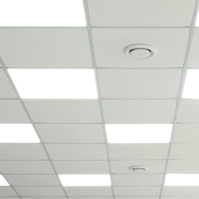 Kit de 4 panneaux LED 60 x 60 cm, UGR <19, 30 W, 3000 K - 114 lm/W