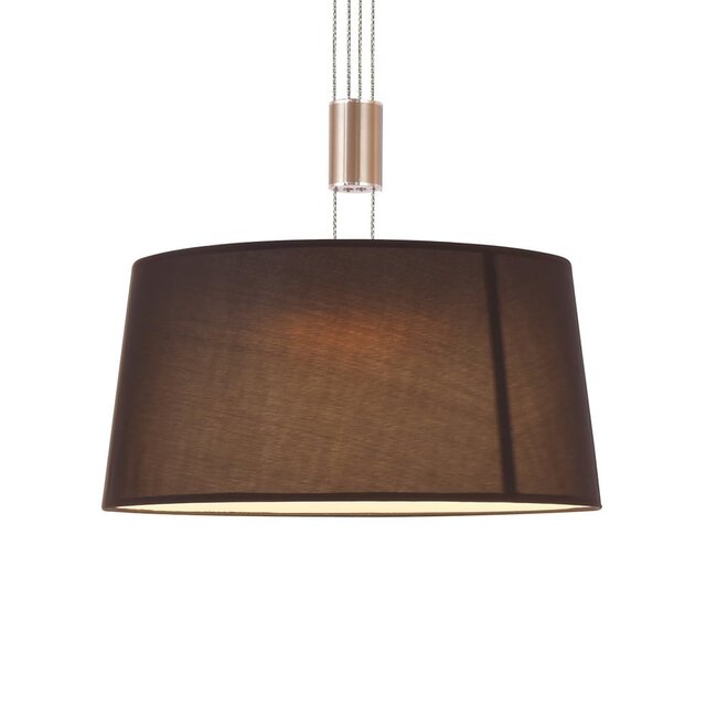 Suspension moderne nickel satiné gradation à 3 niveaux LED - Hazel