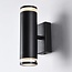 Applique murale industrielle Yara - noir mat