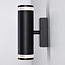 Applique murale industrielle Yara - noir mat