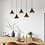 Suspension industrielle moderne 5 branches noire - Odin